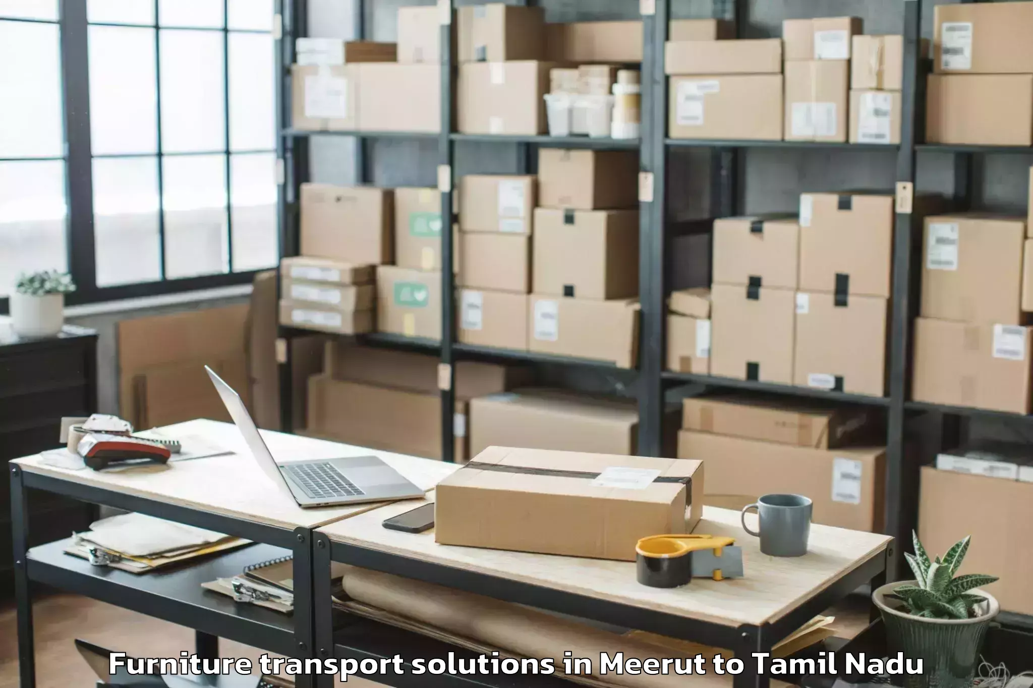 Quality Meerut to Karur Furniture Transport Solutions